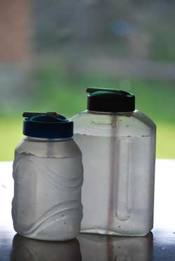 water bottles
